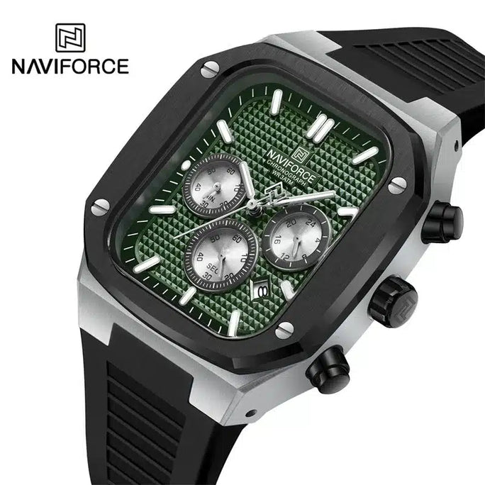 Naviforce NF 8037 Square Chronograph Edition Men Watch With Official Warranty