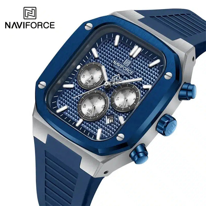 Naviforce NF 8037 Square Chronograph Edition Men Watch With Official Warranty