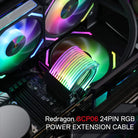 Redragon GCP06 24-Pin ARGB Motherboard Power Extension Cable