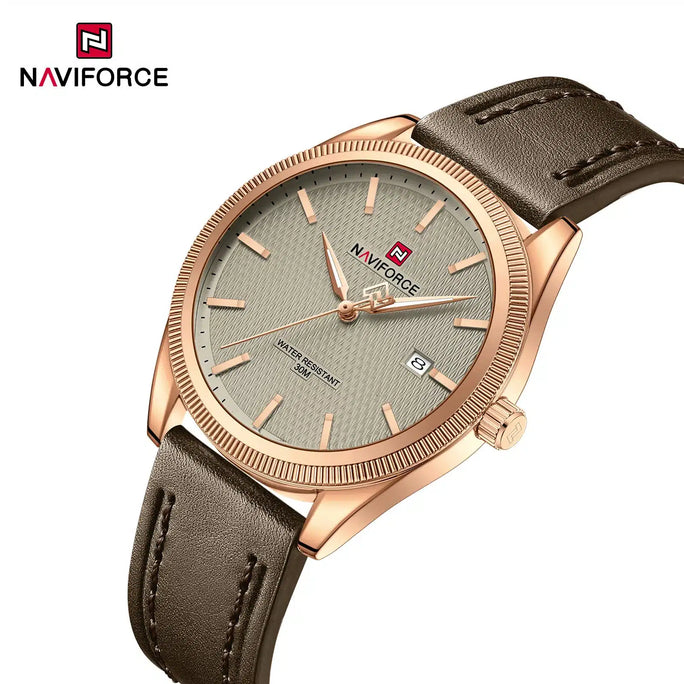 Naviforce NF 9276L Formal Leather Men Watch With Official Warranty