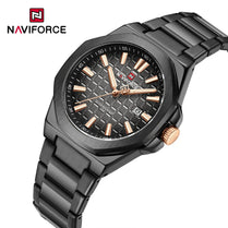 Naviforce NF 9258 Signature Textured Date Men Watch With Official Warranty