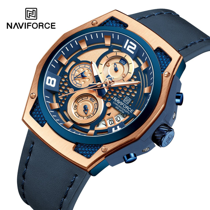 Naviforce NF 8051 LeatherX Men Watch With Official Warranty