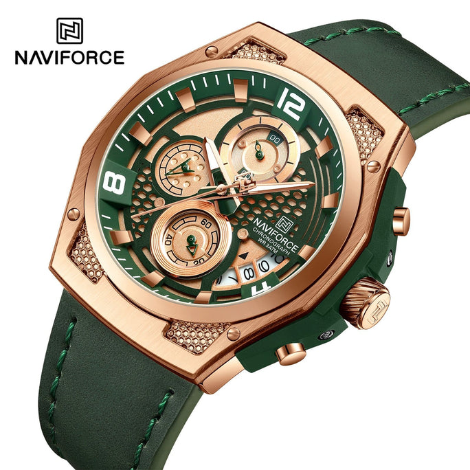 Naviforce NF 8051 LeatherX Men Watch With Official Warranty