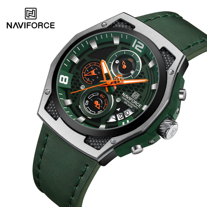 Naviforce NF 8051 LeatherX Men Watch With Official Warranty