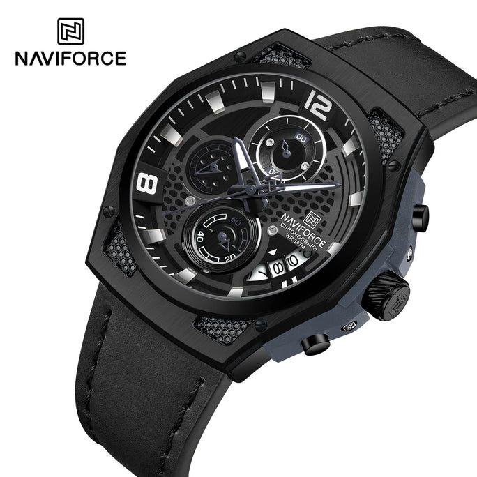 Naviforce NF 8051 LeatherX Men Watch With Official Warranty