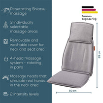 Beurer MG 330 Shiatsu Massage Seat Cover – Grey