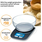 Beurer KS 25 Digital Kitchen Scale with Weighing Bowl