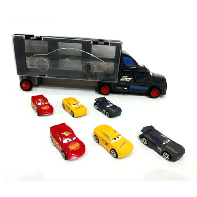 Cars Lightning McQueen Piston Cup Metal Dinky Truck Container