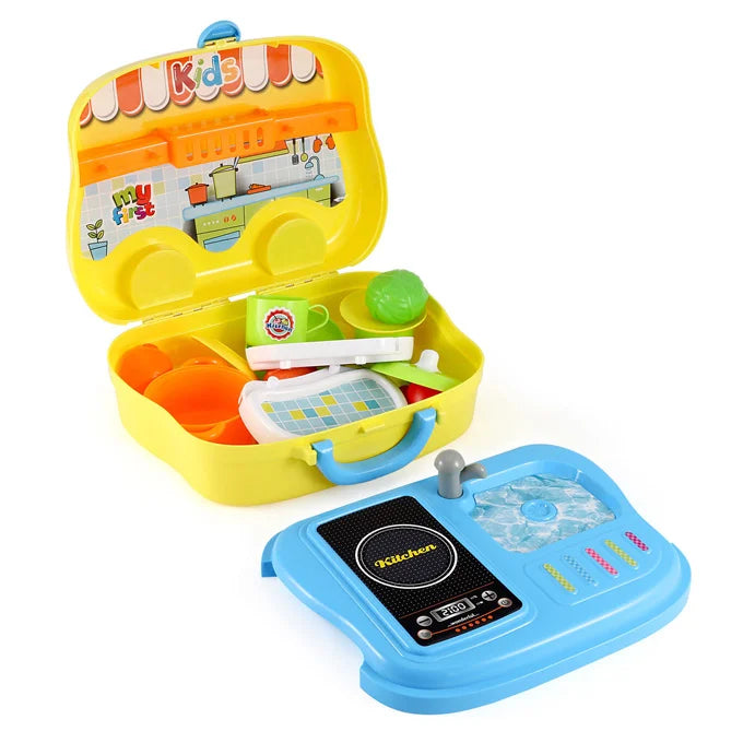 Cooking Chef Kitchen Pretend Play Set Briefcase - Yellow
