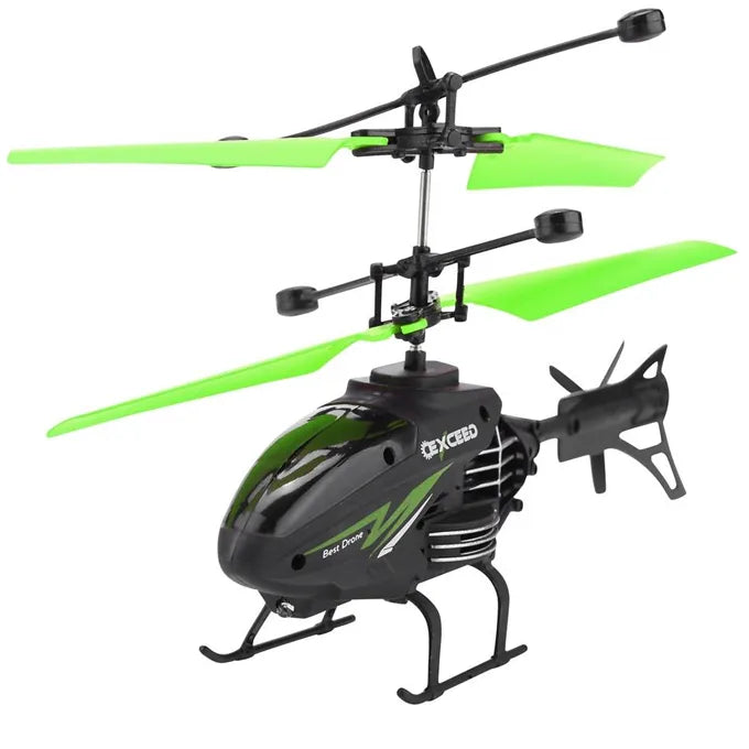 RC Flying Helicopter with Watch Style Motion Sensor Remote 2-in-1