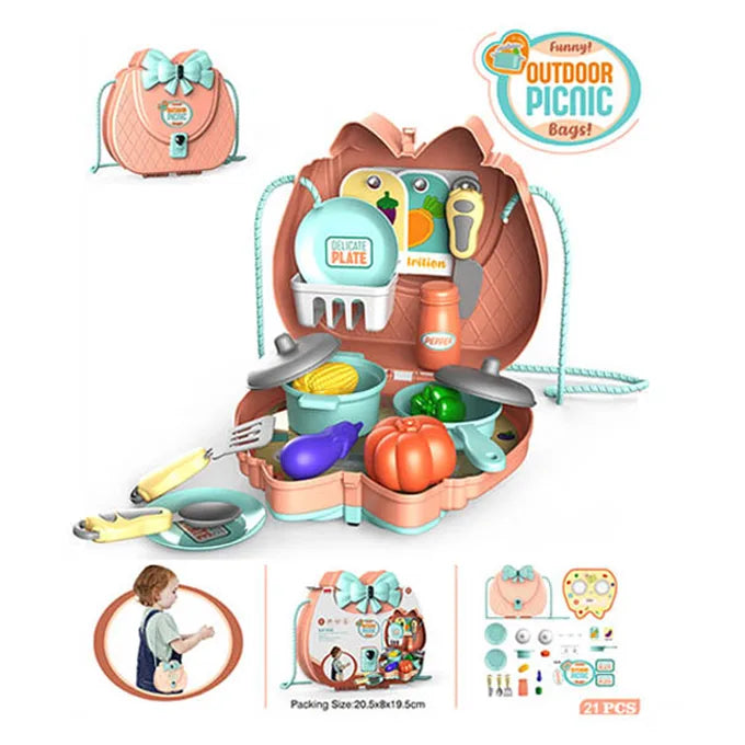 New Portable briefcase Picnic Party Play Sets – 16pcs