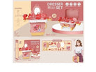 DIY 3 in 1 Portable Dresser Set Play House Briefcase 24 Pcs