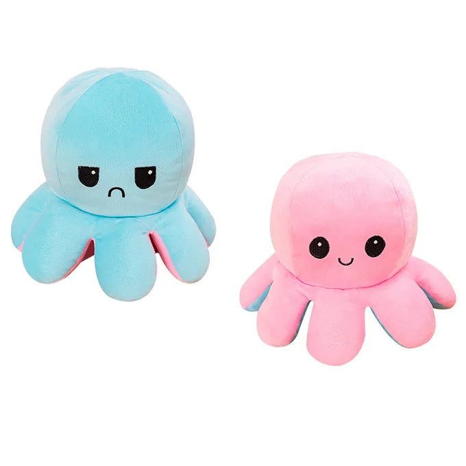 Reversible Octopus Stuffed Creative Mood Change Double-Sided Flip – Random Colors