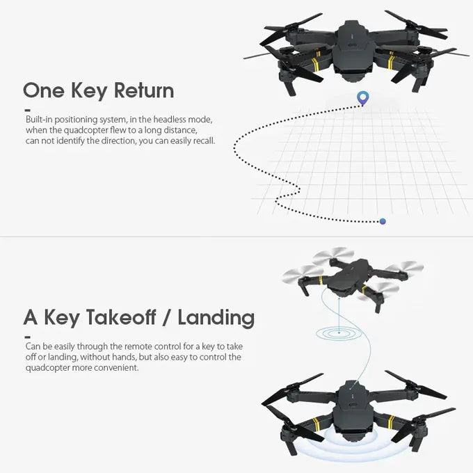 Remote Control Mini Drone LED lighting - GPS - Headless mode - Without Camera