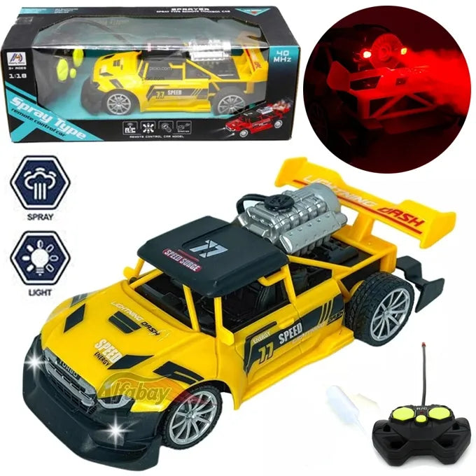 RC- Monster Car with Lights & Flame Spray Function Stunt Car – 1:20 Scale – Four Channel – Operated Battery