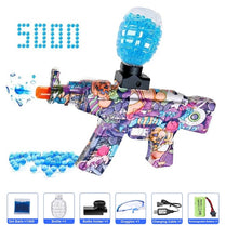 A-47 Gel Blaster Rechargeable Electric Machine Toygun With 5000 Pcs Gel Balls – Purple