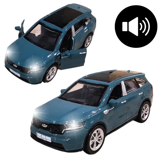 Kia Sorento SUV 1:32 Die-Cast Model Car with Light, Sound & Opening Doors – 5 Inch