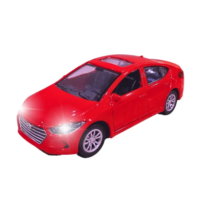 Hyundai Elantra 1:32 Die-Cast Model Car with Light, Sound & Opening Doors – 5 Inch