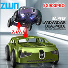 2-in-1 RC Flying Car with LED Lights 2.4GHz Land & Air Dual Mode