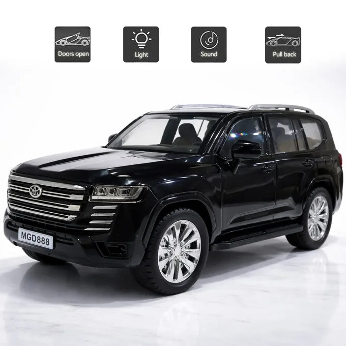 Toyota Land Cruiser Prado 1:24 Push Power Model Car with Light, Music & Opening Doors