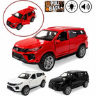 Toyota Fortuner Legender 1:36 Die-Cast Pull Back Model Car with Light, Music & Opening Doors – 5 Inch