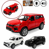Toyota Fortuner Legender 1:36 Die-Cast Pull Back Model Car with Light, Music & Opening Doors – 5 Inch