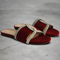 Milli Legacy 9230 Velvet Fancy Slippers For Women