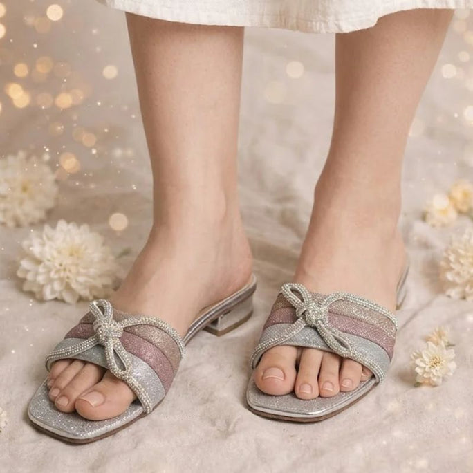 Milli Legacy 502 Embellished Flat Slippers For Women