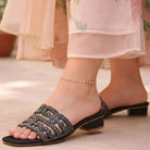 Milli Legacy 503 Embellished Flat Slippers For Women
