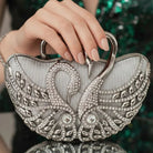 Milli Legacy B0015 Silver Fancy Clutch For Women