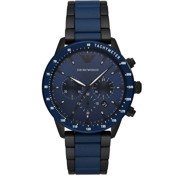 Emporio Armani AR70001 Men’s Chronograph Quartz Analog Stainless Steel Blue Dial 43mm Watch