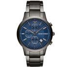 Emporio Armani AR11215 Renato Grey Stainless Steel Blue Dial Chronograph Quartz Watch