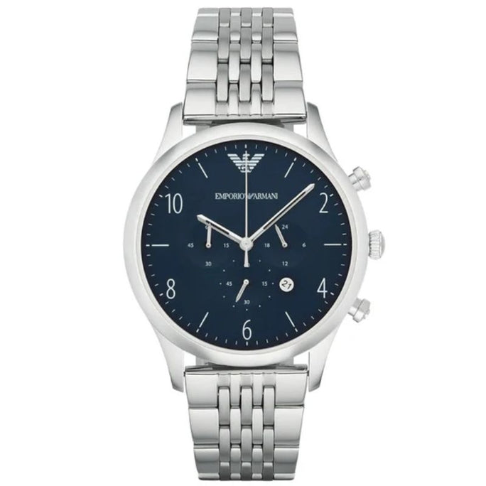 Emporio Armani AR-1942 Men's Watch Stainless Steel Blue Dial 43mm