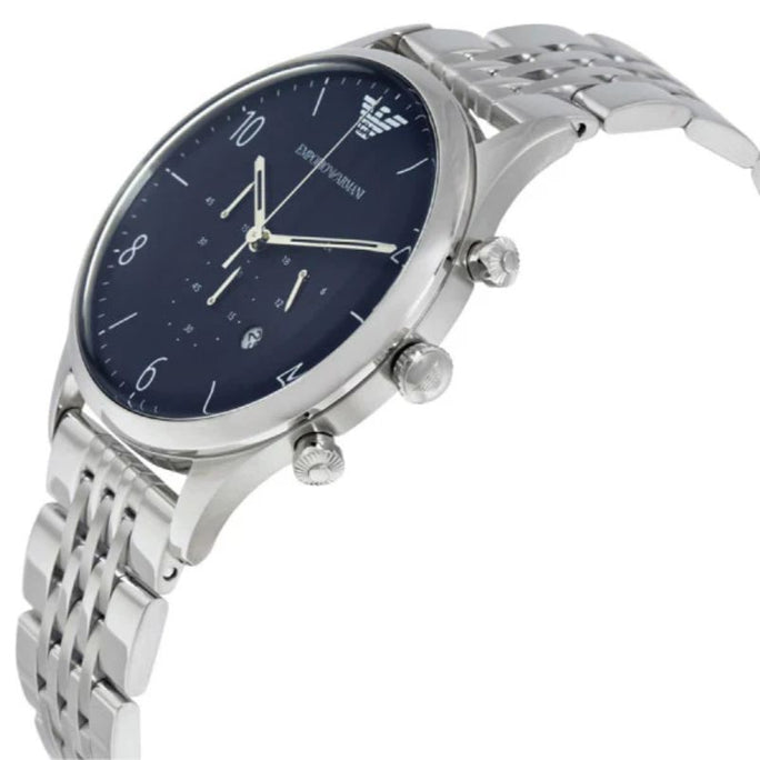 Emporio Armani AR-1942 Men's Watch Stainless Steel Blue Dial 43mm