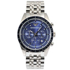 Emporio Armani AR6072 Men’s Chronograph Quartz Stainless Steel Blue Dial 46mm Watch