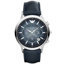 Emporio Armani AR2473 Men’s Quartz Leather Strap Blue Dial 43mm Watch