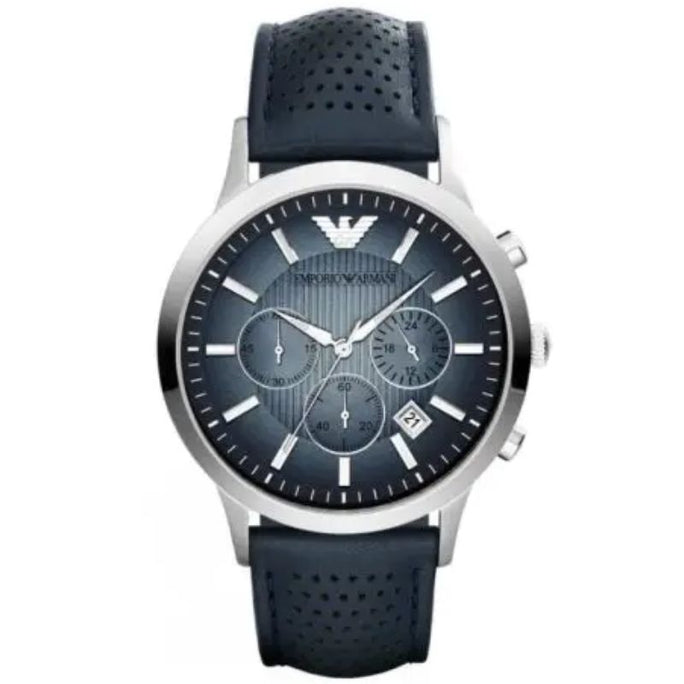 Emporio Armani AR2473 Men’s Quartz Leather Strap Blue Dial 43mm Watch
