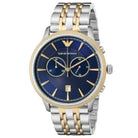 Emporio Armani AR1847 Men’s Chronograph Quartz Two-Tone Stainless Steel Blue Dial 43mm Watch