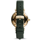 Emporio Armani AR1726 Women's Retro Green Leather Champagne Dial Quartz Watch