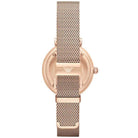 Emporio Armani AR1956 Women's Rose Gold Mesh Bracelet Silver Dial Quartz Watch