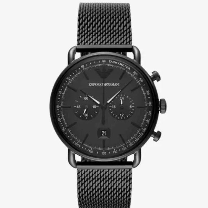 Emporio Armani AR11264 Men’s Chronograph Quartz Stainless Steel Black Dial 43mm Watch