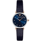 Emporio Armani AR1989 Women’s Quartz Leather Strap Blue Dial 33mm Watch