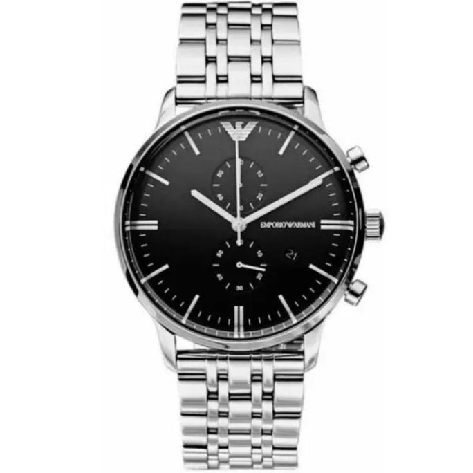 Emporio Armani AR80009 Men’s Quartz Chronograph Stainless Steel Black Dial 43mm Watch