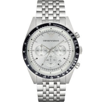 Emporio Armani AR6073 Men’s Quartz Stainless Steel Silver Dial 46mm Watch