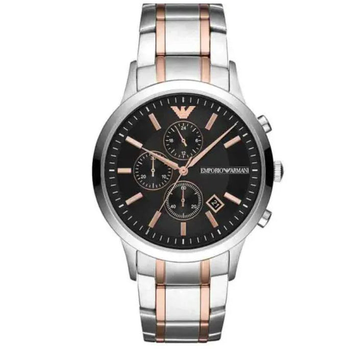 Emporio Armani AR11165 Men’s Analogue Quartz Stainless Steel Black Dial 43mm Watch
