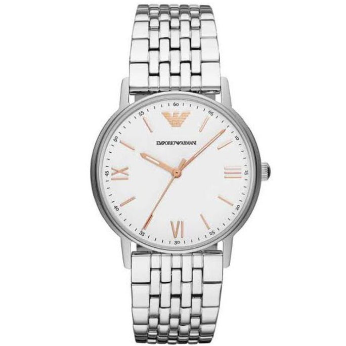 Emporio Armani AR80014 Men’s Quartz Stainless Steel White Dial 41mm Watch