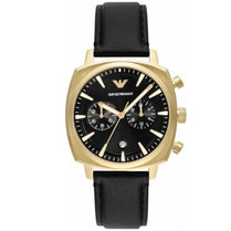Emporio Armani AR11690 Men’s Quartz Black Leather Strap Black Dial 40mm Watch