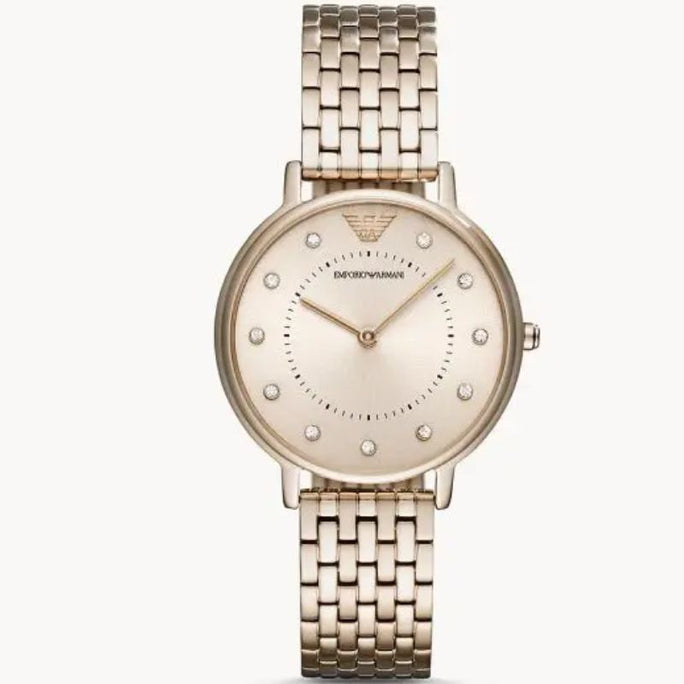 Emporio Armani AR11062 Women’s Quartz Stainless Steel Rose Gold Dial 32mm Watch