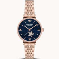 Emporio Armani AR60043 Women’s Automatic Stainless Steel Blue Dial 34mm Watch
