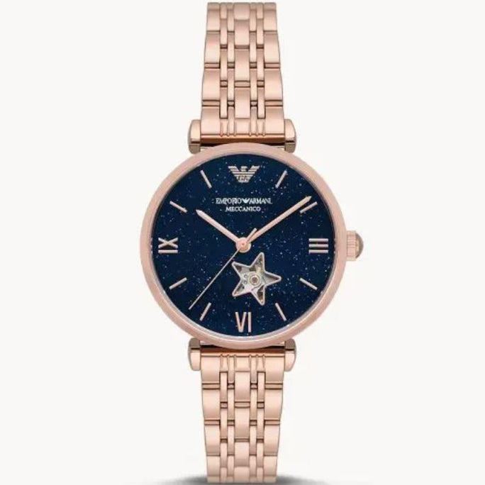 Emporio Armani AR60043 Women’s Automatic Stainless Steel Blue Dial 34mm Watch